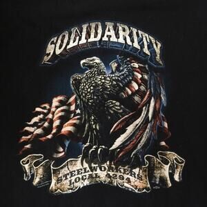 Bayside Solidarity United Steelworkers Black Tee.-CA3